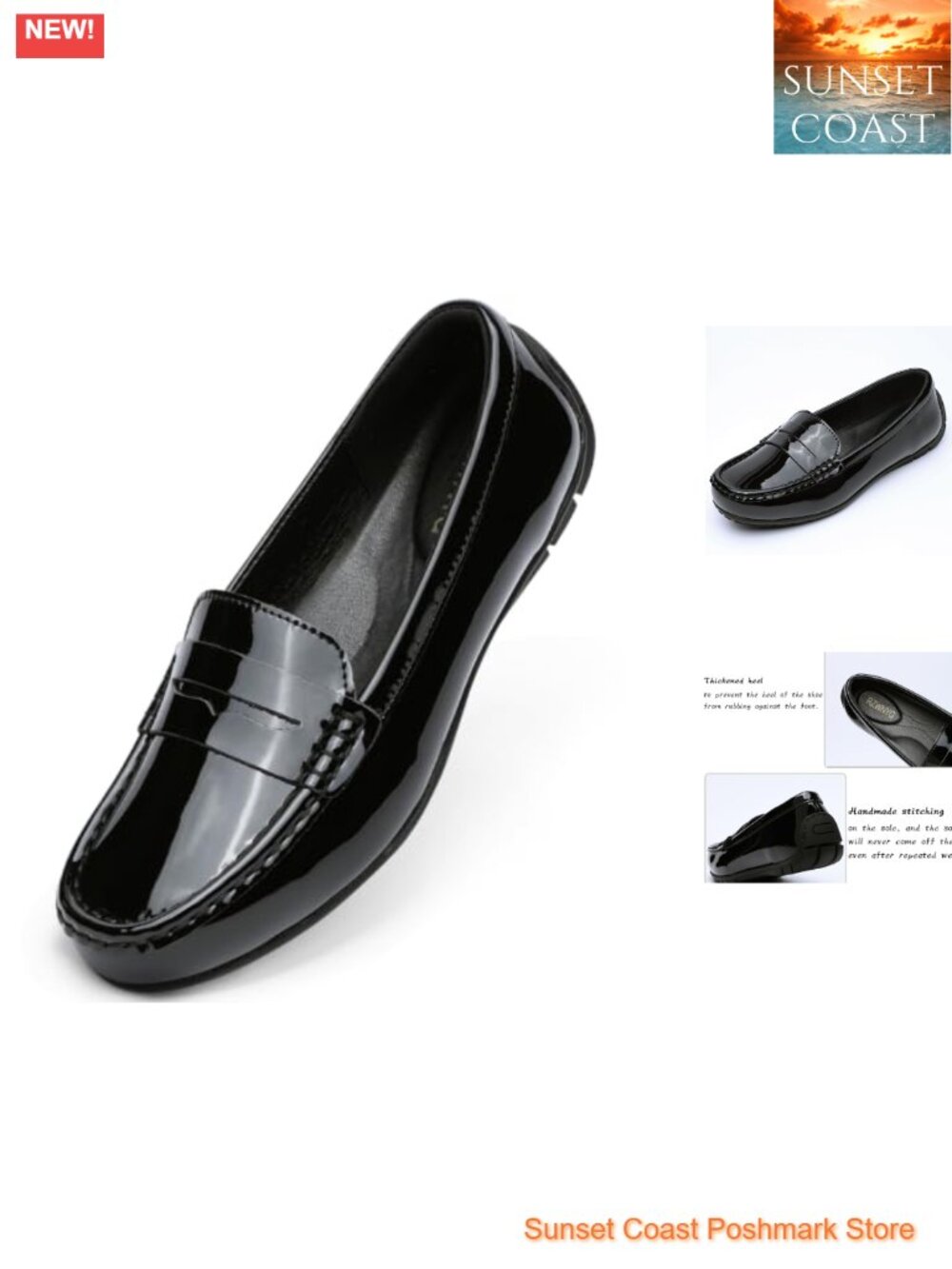 Leather Penny Loafers Slip On Business Dress Shoes Comfortable Casual Shoes